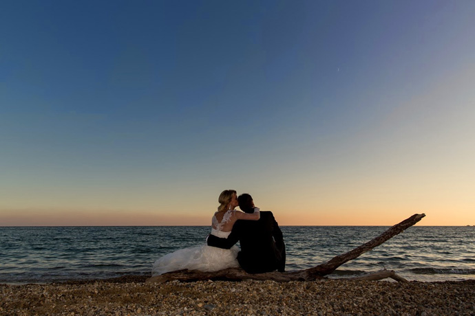 Nous, mariés sur la plage