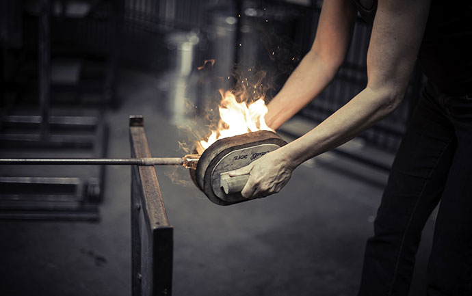 Souffleur de verre en action